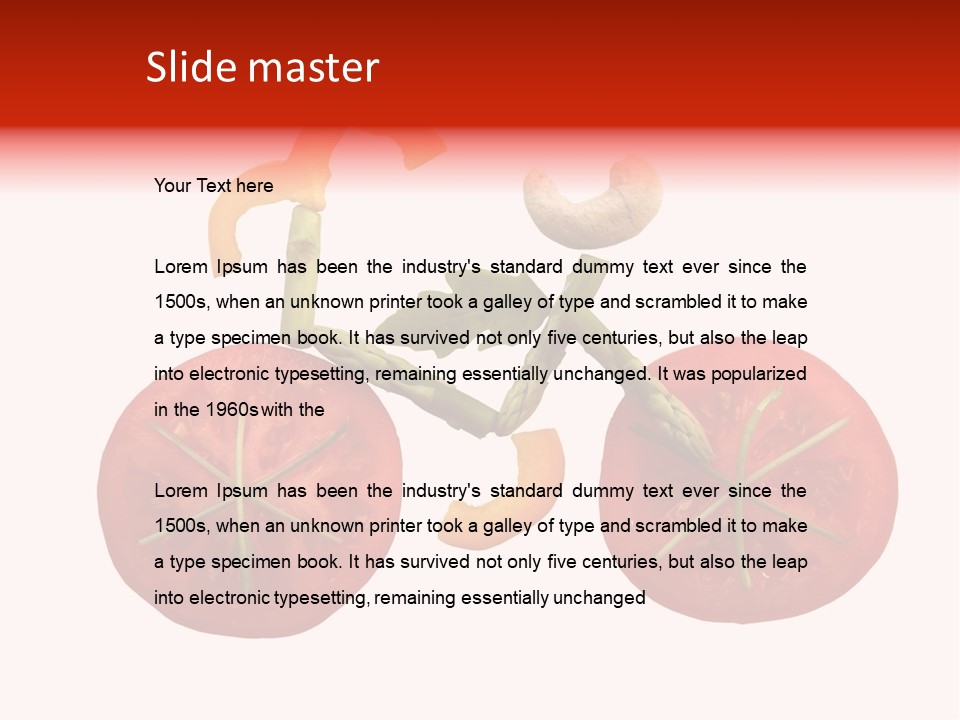 A Picture Of A Tomato And Asparagus On A White Background PowerPoint Template