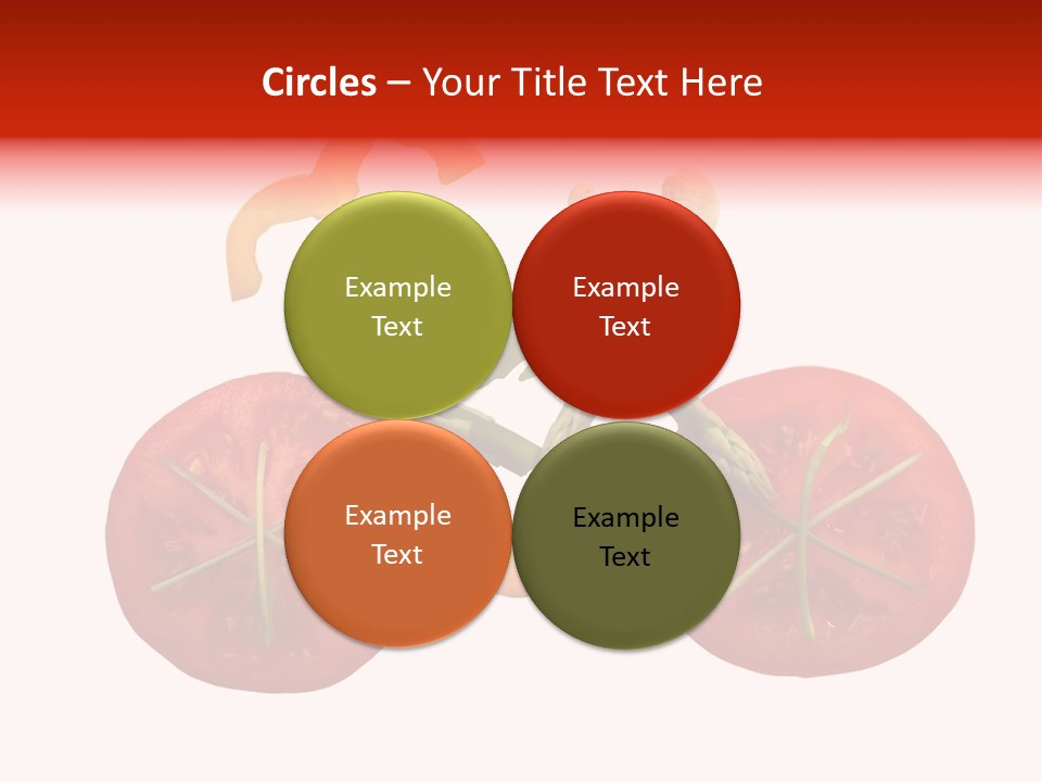 A Picture Of A Tomato And Asparagus On A White Background PowerPoint Template