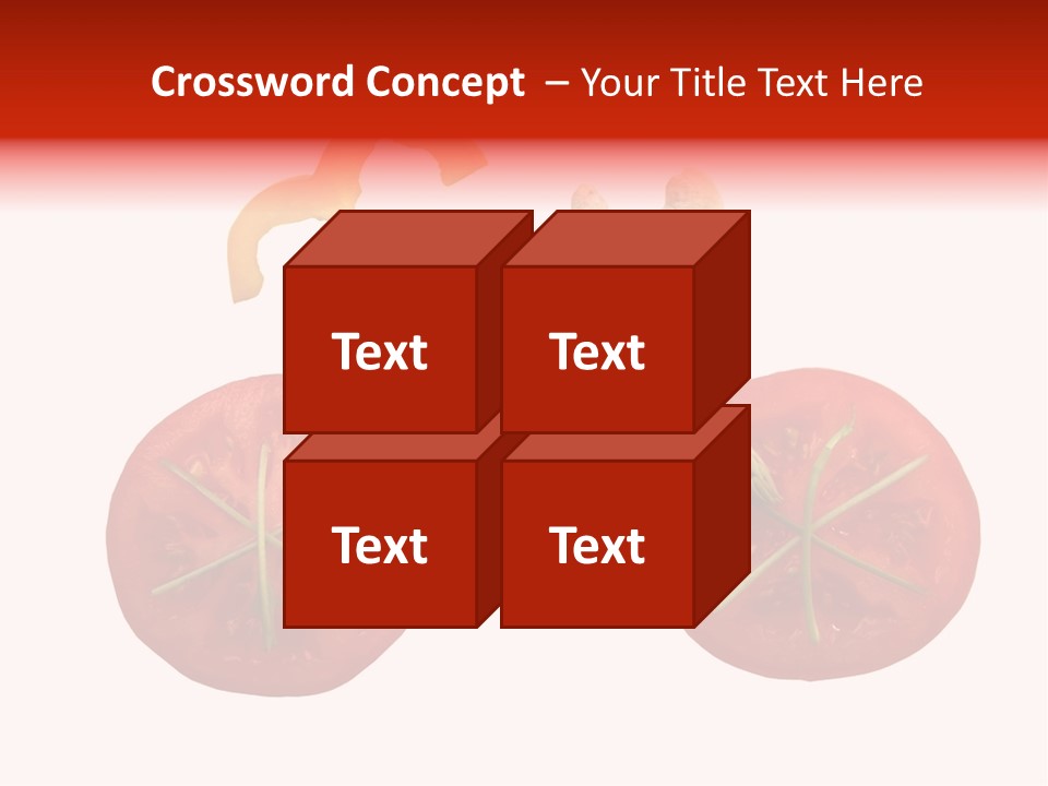 A Picture Of A Tomato And Asparagus On A White Background PowerPoint Template