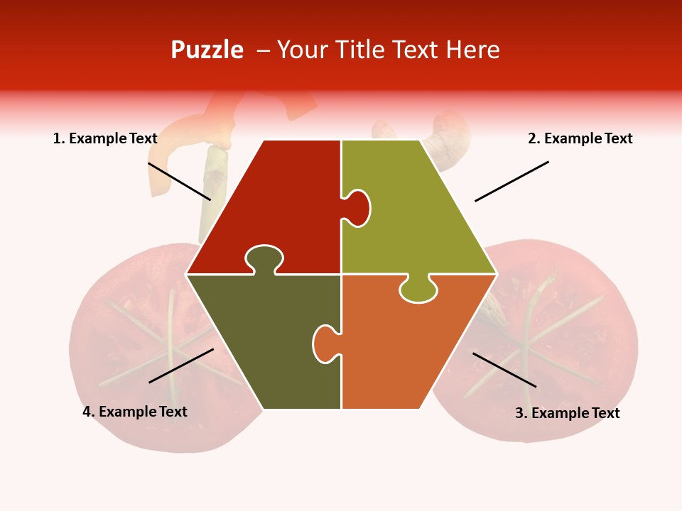 A Picture Of A Tomato And Asparagus On A White Background PowerPoint Template