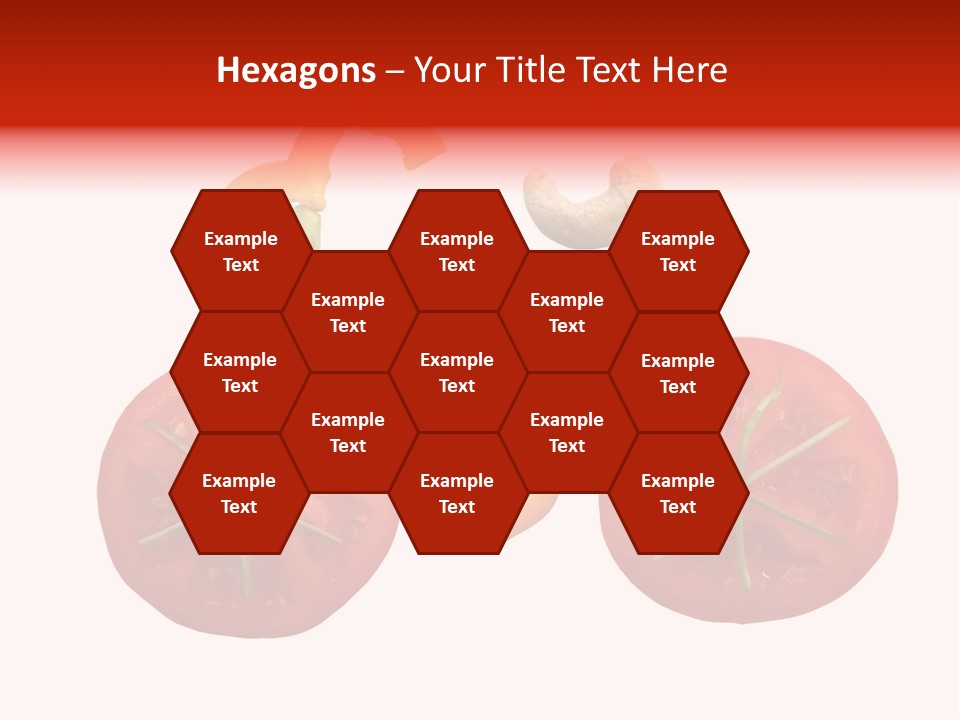 A Picture Of A Tomato And Asparagus On A White Background PowerPoint Template