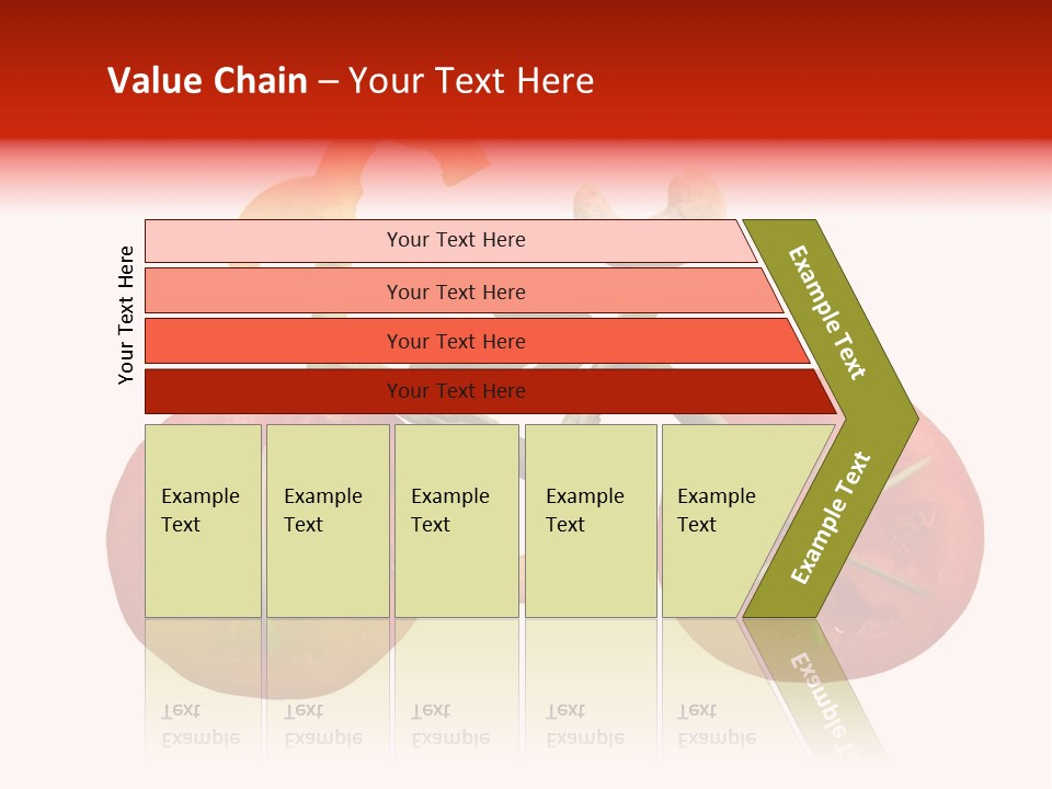 A Picture Of A Tomato And Asparagus On A White Background PowerPoint Template