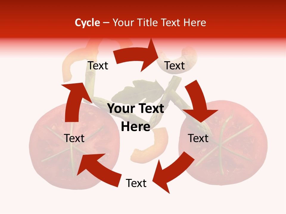 A Picture Of A Tomato And Asparagus On A White Background PowerPoint Template