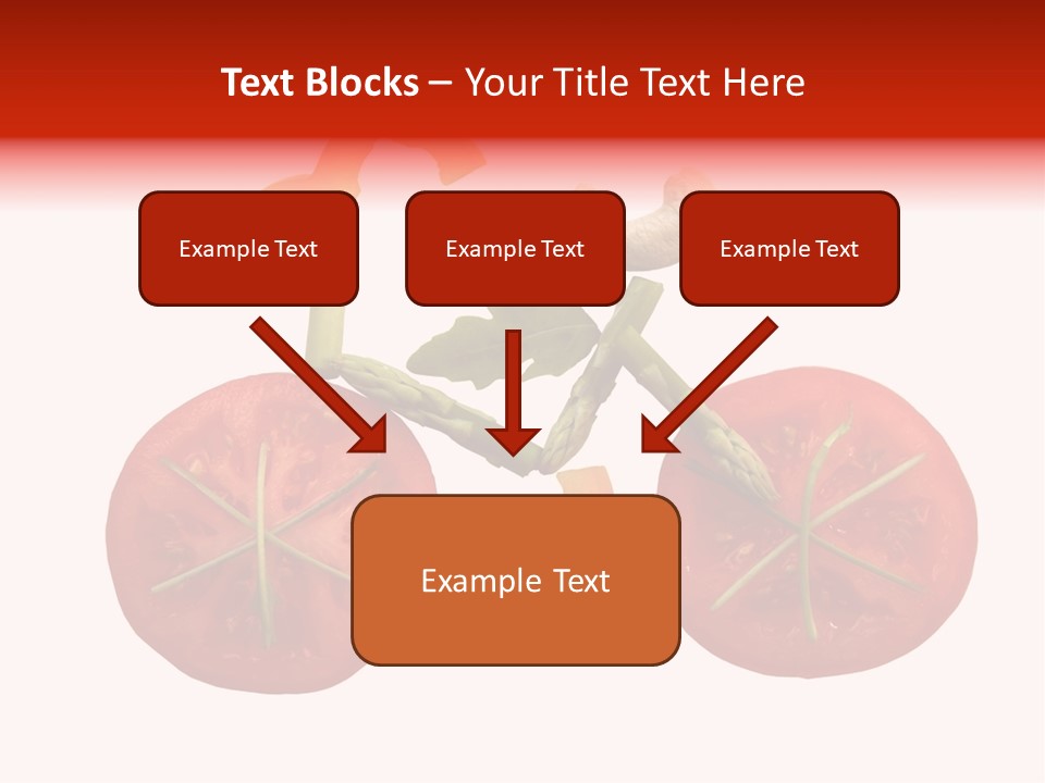 A Picture Of A Tomato And Asparagus On A White Background PowerPoint Template