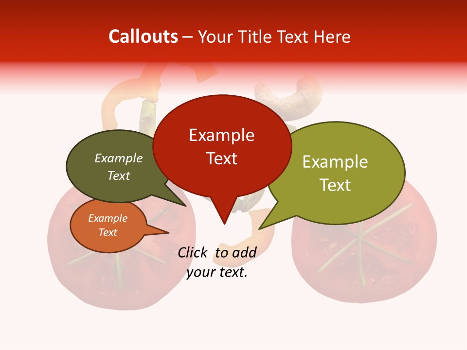 A Picture Of A Tomato And Asparagus On A White Background PowerPoint Template