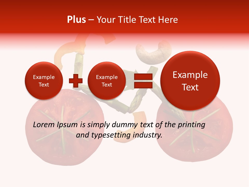 A Picture Of A Tomato And Asparagus On A White Background PowerPoint Template