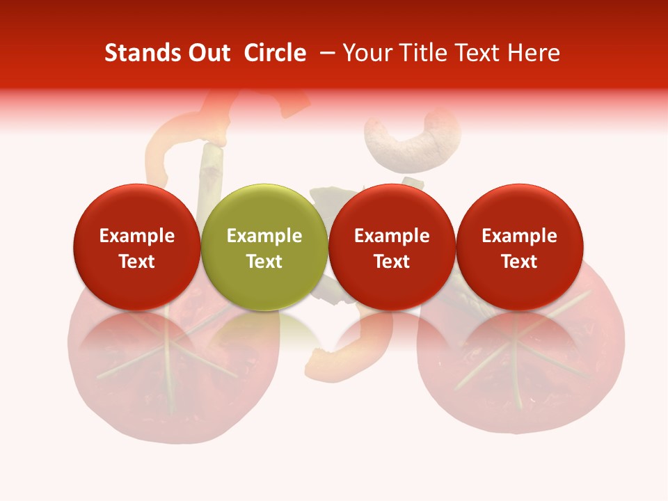 A Picture Of A Tomato And Asparagus On A White Background PowerPoint Template