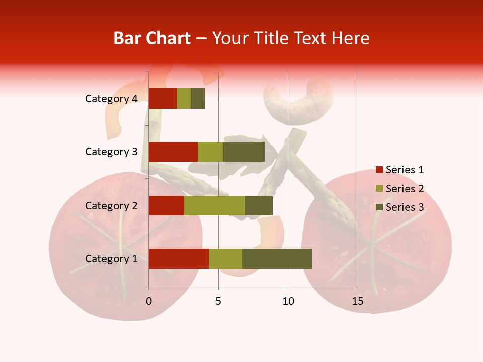 A Picture Of A Tomato And Asparagus On A White Background PowerPoint Template
