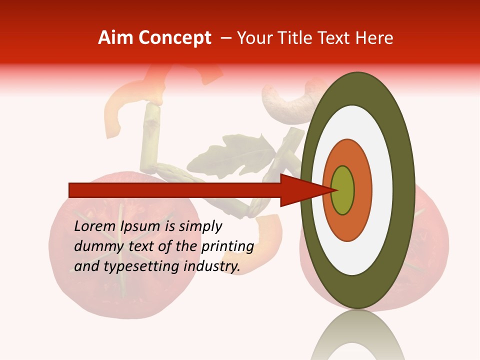 A Picture Of A Tomato And Asparagus On A White Background PowerPoint Template