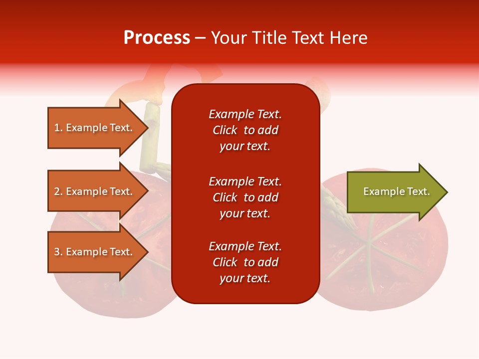 A Picture Of A Tomato And Asparagus On A White Background PowerPoint Template