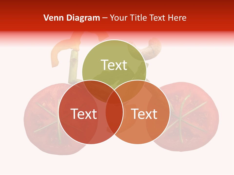 A Picture Of A Tomato And Asparagus On A White Background PowerPoint Template