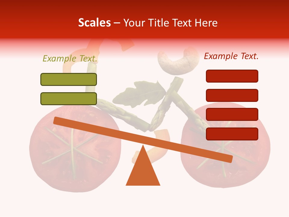 A Picture Of A Tomato And Asparagus On A White Background PowerPoint Template