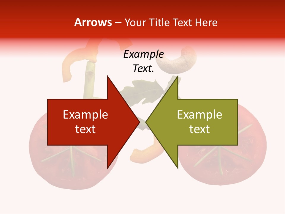 A Picture Of A Tomato And Asparagus On A White Background PowerPoint Template