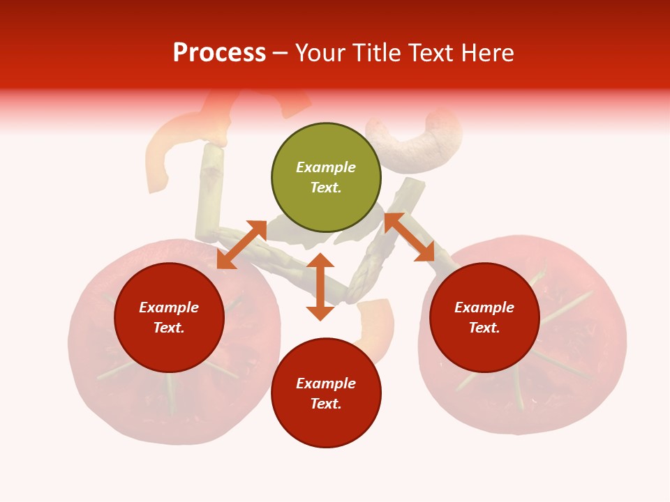 A Picture Of A Tomato And Asparagus On A White Background PowerPoint Template