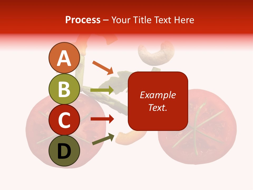 A Picture Of A Tomato And Asparagus On A White Background PowerPoint Template