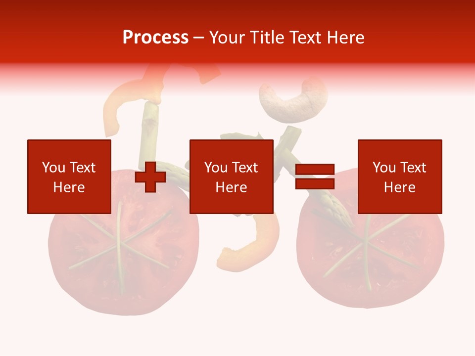 A Picture Of A Tomato And Asparagus On A White Background PowerPoint Template