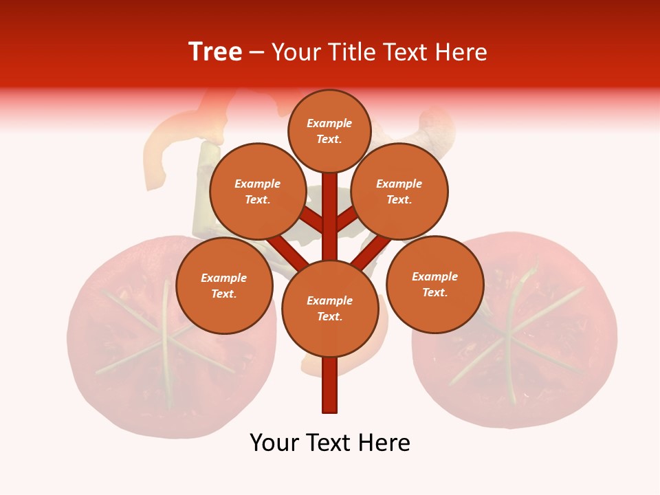 A Picture Of A Tomato And Asparagus On A White Background PowerPoint Template