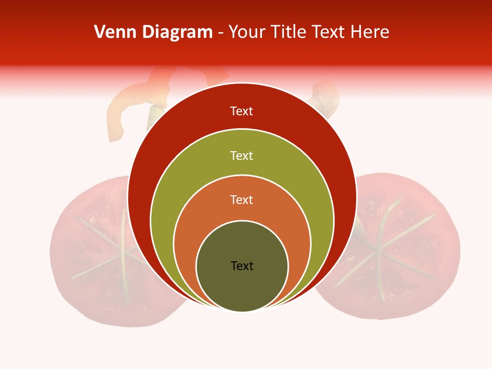 A Picture Of A Tomato And Asparagus On A White Background PowerPoint Template