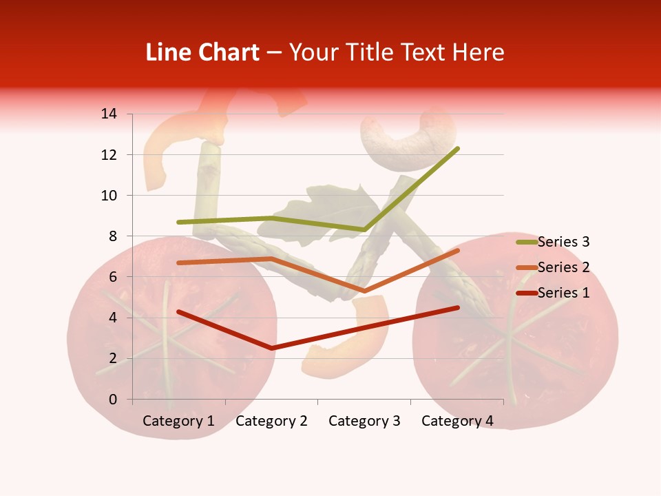 A Picture Of A Tomato And Asparagus On A White Background PowerPoint Template