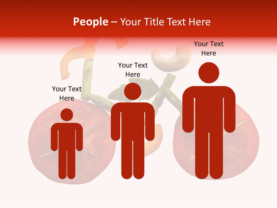 A Picture Of A Tomato And Asparagus On A White Background PowerPoint Template