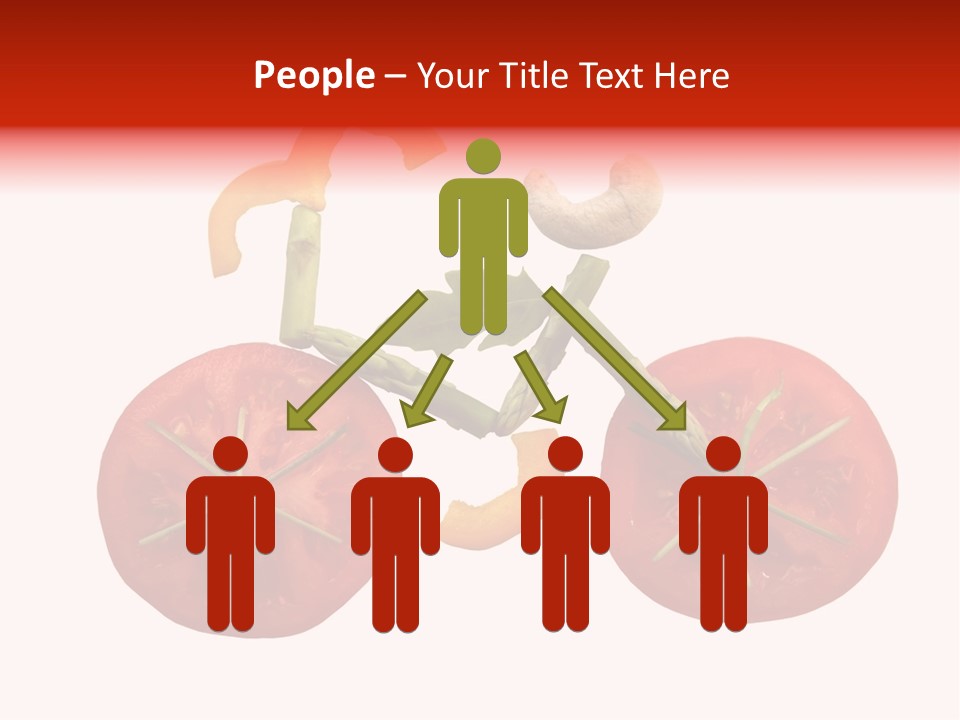 A Picture Of A Tomato And Asparagus On A White Background PowerPoint Template