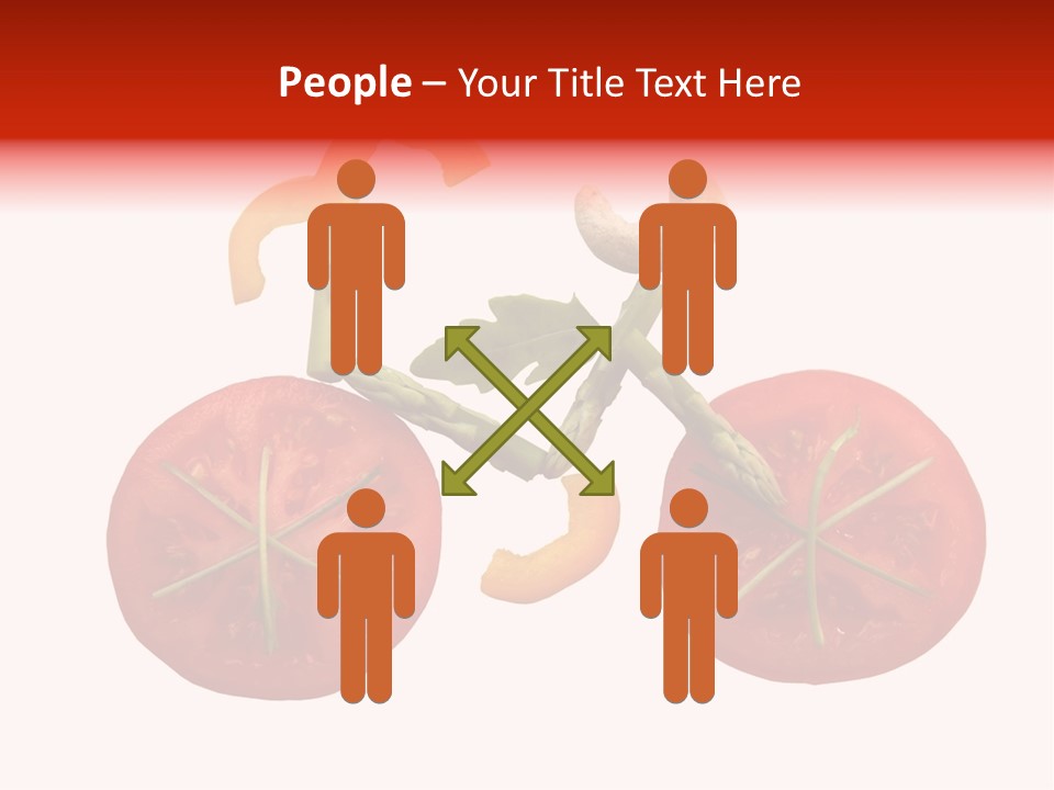 A Picture Of A Tomato And Asparagus On A White Background PowerPoint Template