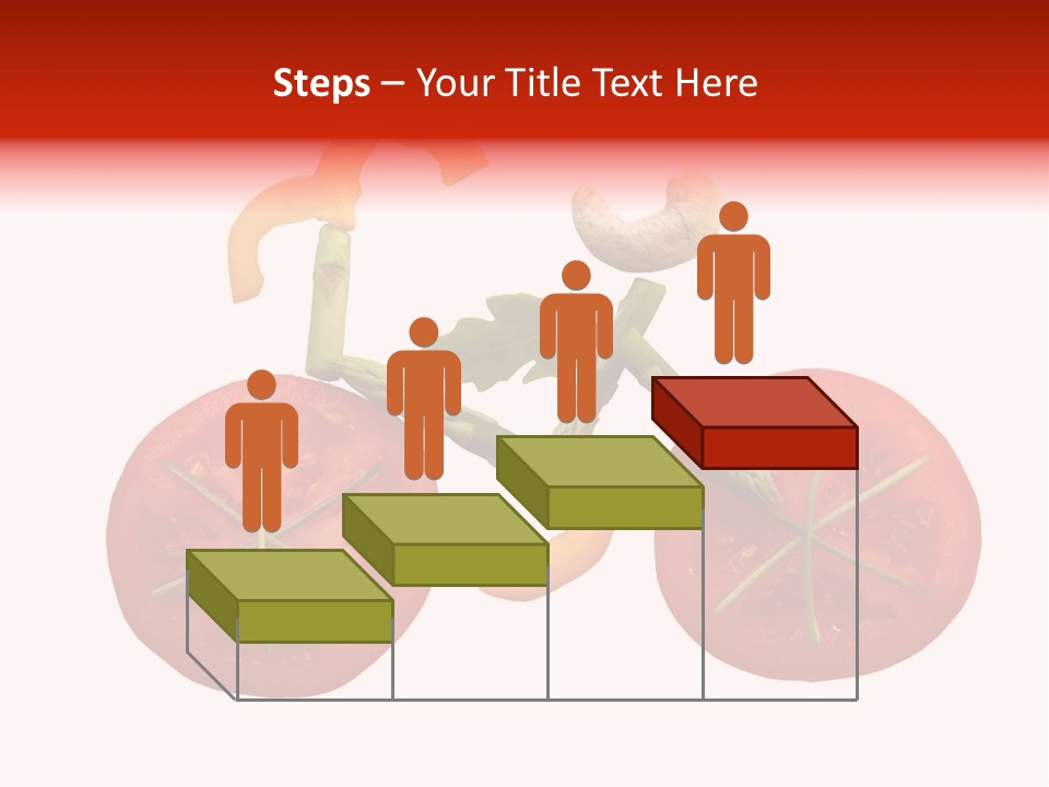 A Picture Of A Tomato And Asparagus On A White Background PowerPoint Template