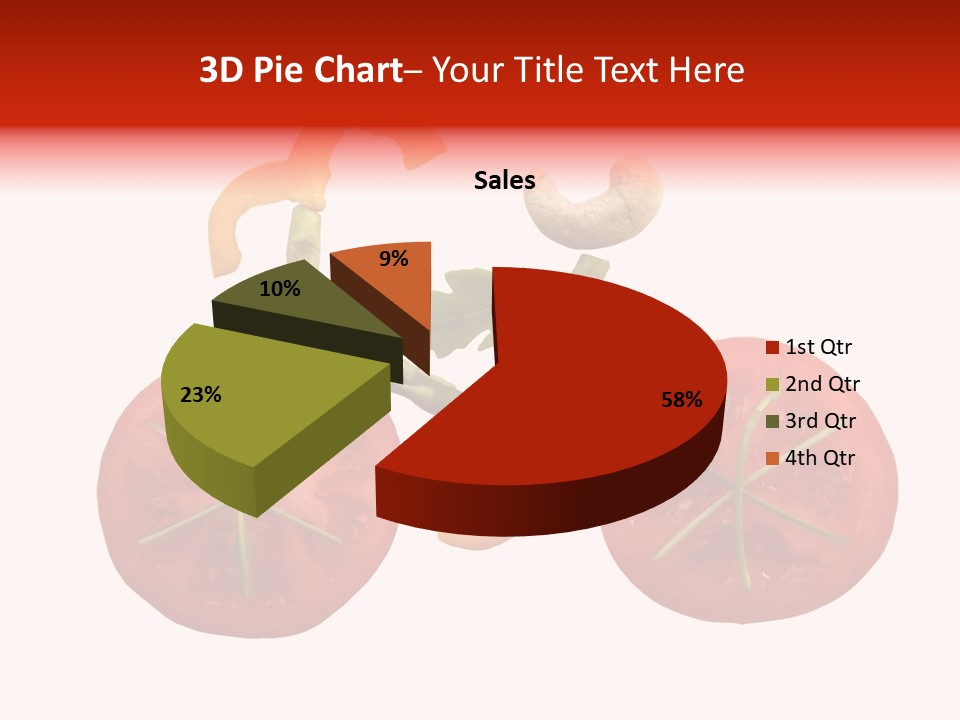 A Picture Of A Tomato And Asparagus On A White Background PowerPoint Template