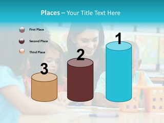 Classroom Group Five People PowerPoint Template