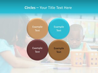 Classroom Group Five People PowerPoint Template