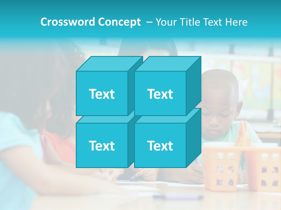Classroom Group Five People PowerPoint Template