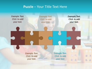 Classroom Group Five People PowerPoint Template