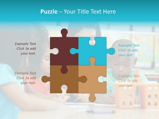 Classroom Group Five People PowerPoint Template