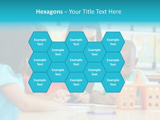 Classroom Group Five People PowerPoint Template