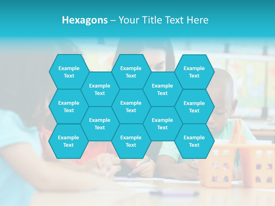 Classroom Group Five People PowerPoint Template