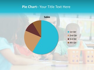 Classroom Group Five People PowerPoint Template