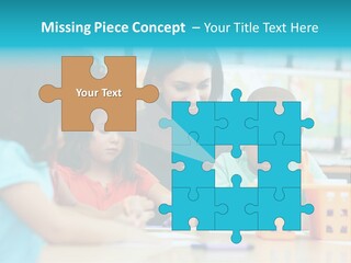 Classroom Group Five People PowerPoint Template