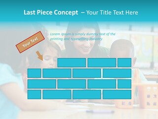 Classroom Group Five People PowerPoint Template