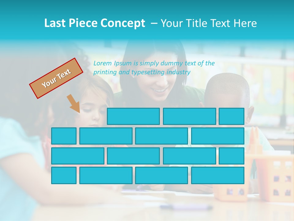 Classroom Group Five People PowerPoint Template