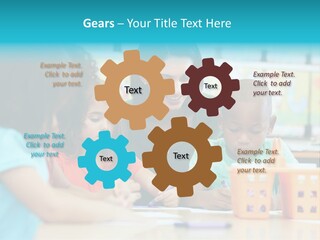 Classroom Group Five People PowerPoint Template