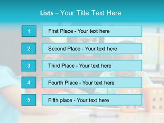Classroom Group Five People PowerPoint Template