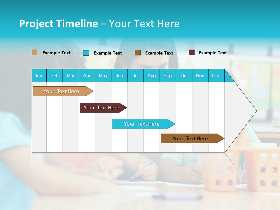 Classroom Group Five People PowerPoint Template