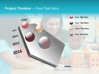 Classroom Group Five People PowerPoint Template