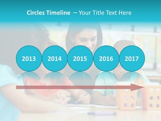 Classroom Group Five People PowerPoint Template