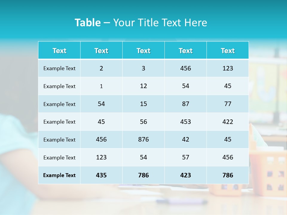Classroom Group Five People PowerPoint Template