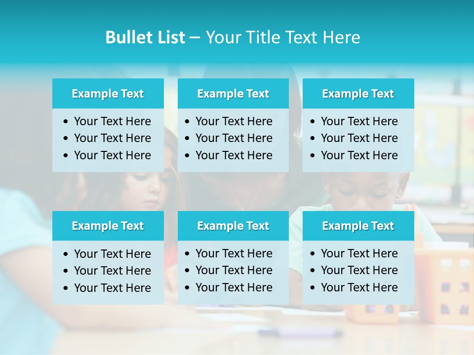 Classroom Group Five People PowerPoint Template