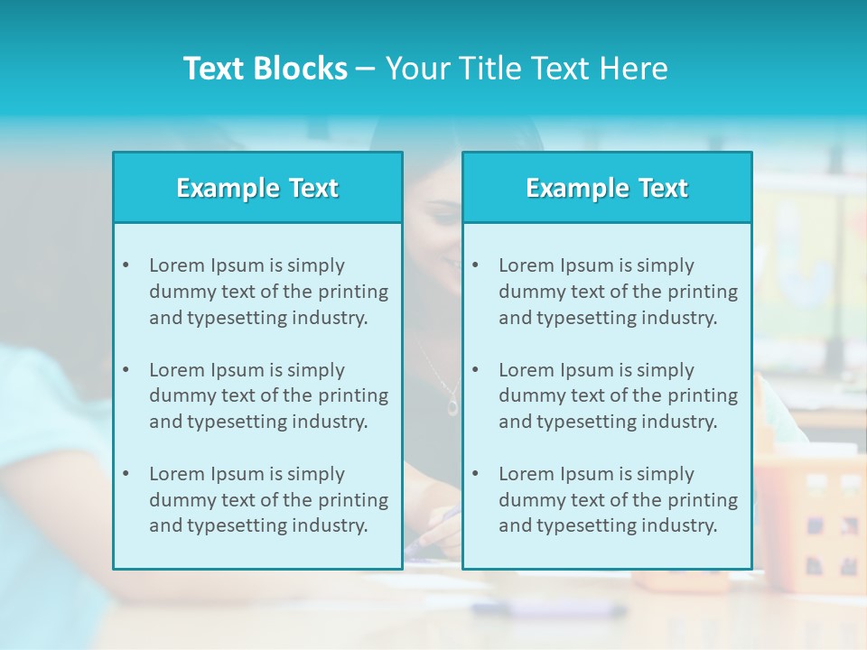 Classroom Group Five People PowerPoint Template