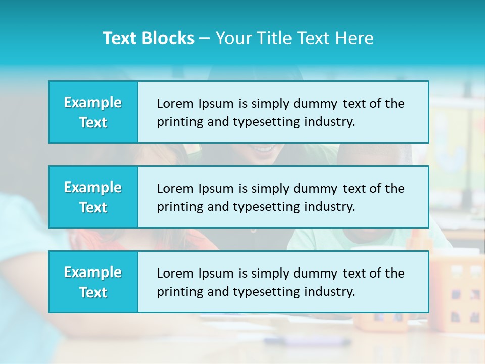 Classroom Group Five People PowerPoint Template