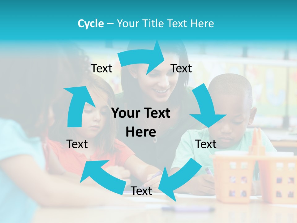 Classroom Group Five People PowerPoint Template