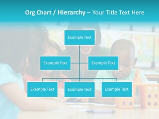 Classroom Group Five People PowerPoint Template